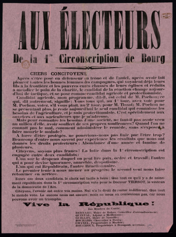 Circonscription de Bourg : Votez Pour M. Tissot