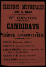 Elections Municipales : Candidats du comité conservateur