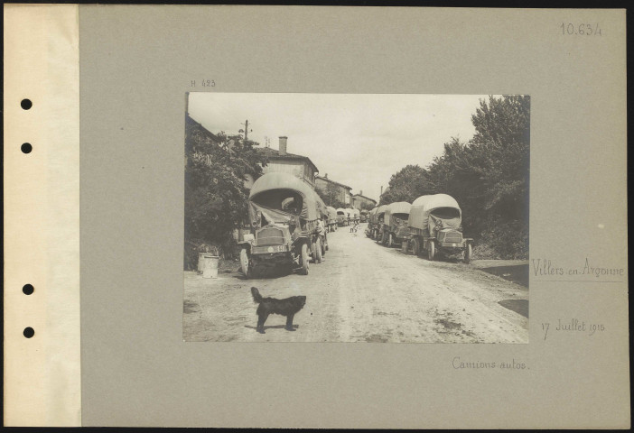 Villers-en-Argonne. Camions-autos