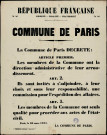 N°46. La commune de Paris décrète : les membres ont seuls qualité pour procéder aux actes de l'état-civil