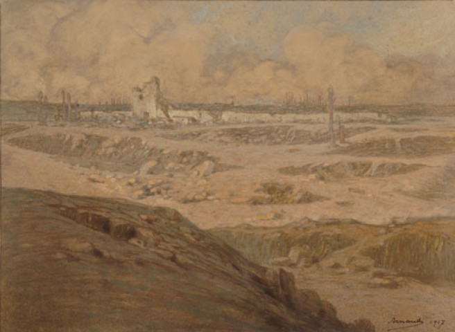 (Plateau de Quennevières, Aisne, 1917)