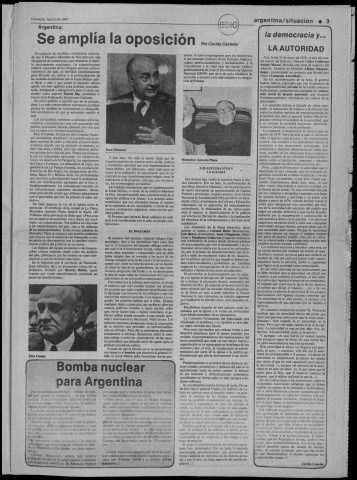 Denuncia. N°54. Agosto 1980. Sous-Titre : Junto al pueblo, contra la dictadura
