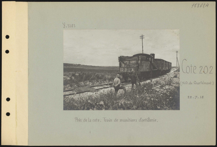 Cote 202 (nord-ouest de Courtémont). Près de la cote. Train de munitions d'artillerie