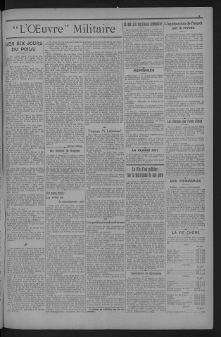 L'Oeuvre - Année 1916 - N° 106 au N° 205