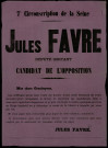 Jules Favre, candidat de l'opposition