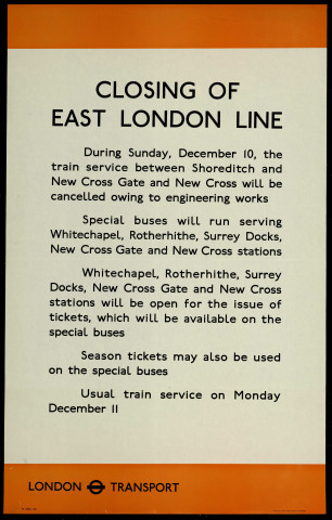 Closing of East London Line