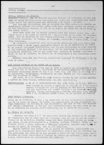 A.P.E.P. Agencia de Prensa España Popular (1975 ; n° 44-52 ; 56-66). Sous-Titre : Boletín de información del FRAP