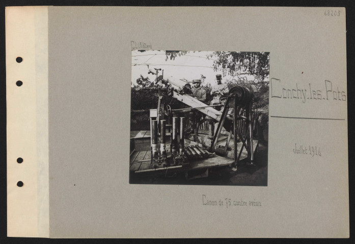 Conchy-les-Pots. Canon de 75 contre avion
