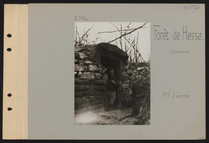 Forêt de Hesse. PS, l'entrée