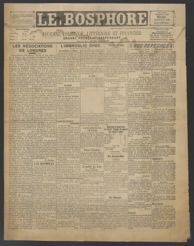 Décembre 1920 - Le Bosphore