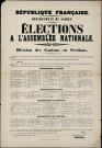 Élections à l'Assemblée Nationale : Division des Cantons en Sections