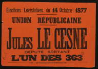 Élections législatives : Union républicaine Jules Lecesne