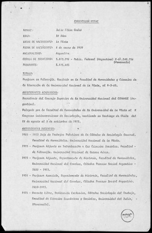 Argentine 1975-1982 : travaux et textes sur l'Argentine. Originaux (Auteurs divers).