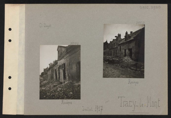Tracy-le-Mont. Ruines