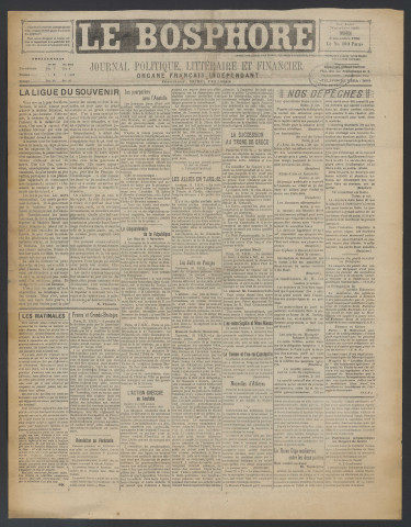 Novembre 1920 - Le Bosphore