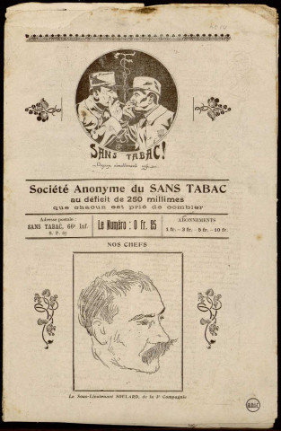 Sans tabac : n° 14, Sous-Titre : Organe aimablement rosse