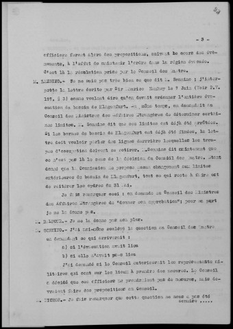 Réunion du jeudi 19 juin 1919 à 15h. Sous-Titre : Conférences de la paix