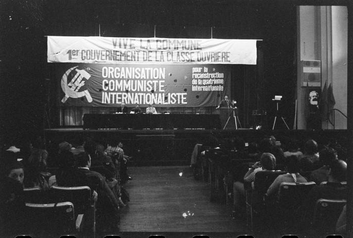 Meeting de l'Organisation communiste internationaliste : discours de Stéphane Just. Congrès de l'unité des socialistes (Congrès d'Épinay)