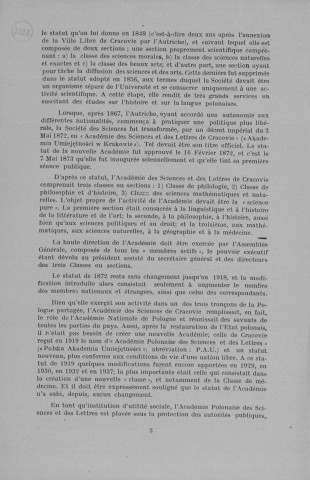 Bulletin (1948; n°1)  Sous-Titre : Académie Polonaise des Sciences et Lettres. Centre polonais de recherches scientifiques de Paris