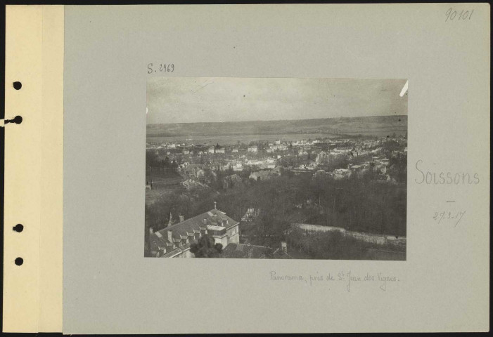 Soissons. Panorama pris à Saint-Jean-des-Vignes