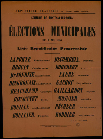 Elections Municipales : Liste Républicaine Progressiste