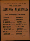 Elections Municipales : Liste Républicaine Progressiste