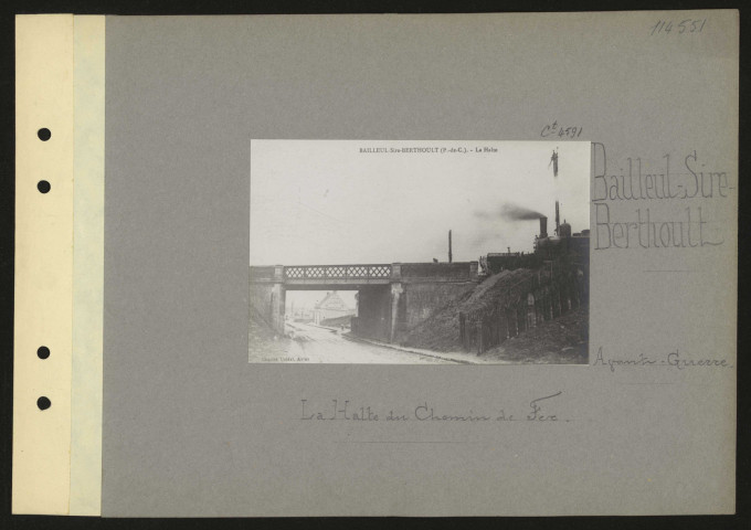Bailleul-Sire-Berthoult. La halte du chemin de fer