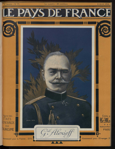 Le Pays de France - Année 1916 - Numéros 77-89