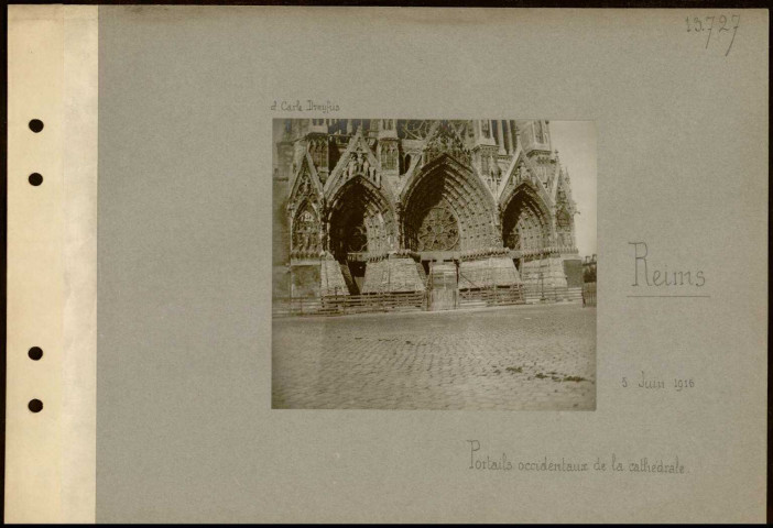 Reims. Portails occidentaux de la cathédrale