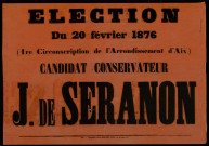1re circonscription de l'arrondissement d'Aix : J. de Seranon