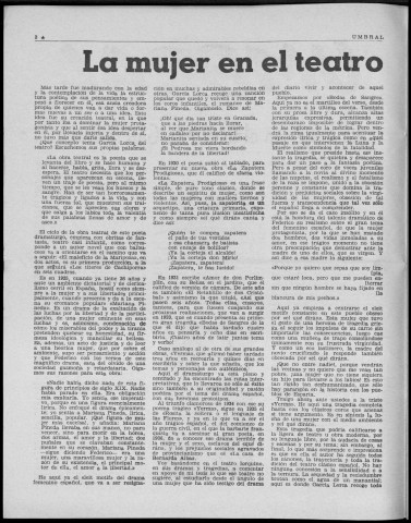 Umbral (1965 : n° 37-48). Sous-Titre : Revista mensual de arte, letras y estudios sociales. Autre titre : Suite de : Suplemento literario de Solidaridad obrera