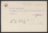 Propagande allemande en français et arabe s'adressant aux musulmans d'Afrique du nord