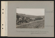 Boisicourt. Camp d'expériences : canon de 75T ; la manœuvre ; déplacement de la pièce