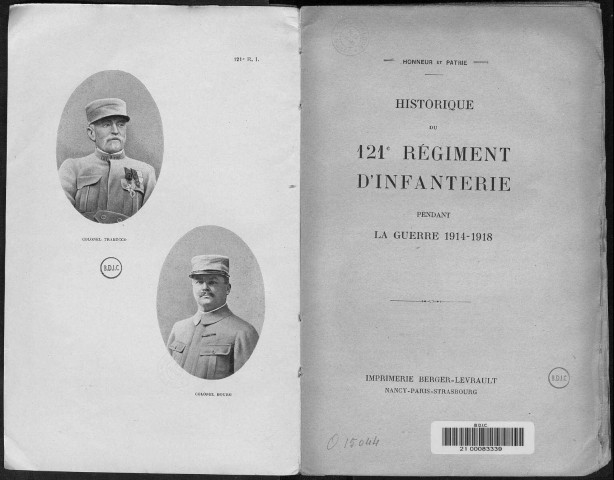 Historique du 121ème régiment d'infanterie