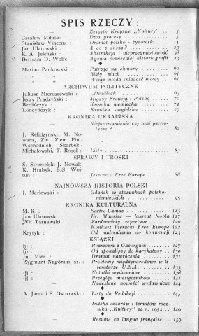 Kultura (1953, n°1(63) - n°12(74))  Sous-Titre : Szkice - Opowiadania - Sprawozdania  Autre titre : "La Culture". Revue mensuelle