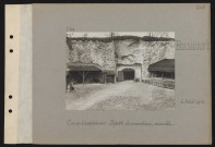 Boisicourt. Camp d'expériences : dépôt de munitions ; ensemble