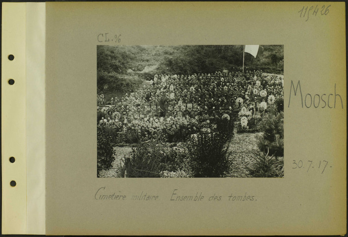 Moosch. Cimetière militaire. Ensemble des tombes