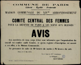Comité Central des Femmes pour la défense de Paris et les soins aux blessés