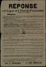 Réponse à la Ligue de la Patrie Française