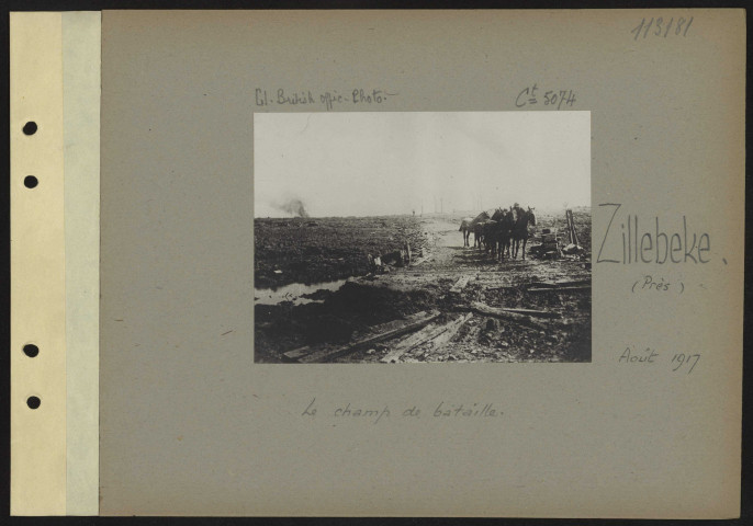 Zillebeke (près). Le champ de bataille
