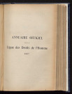 Annuaire officiel de la Ligue des Droits de l'Homme 1907