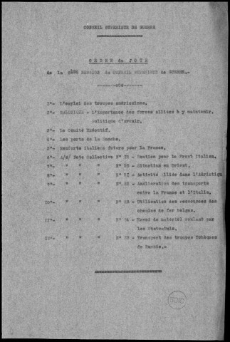 Cinquième session du Conseil supérieur de guerre, Abbeville 1-2 mai 1918. Sous-Titre : Conférences de la paix