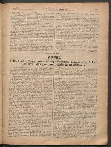 Mai 1928 - La Fédération balkanique