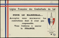 Pour le Maréchal... Acceptez sans murmurer les restrictions...