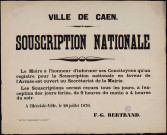 Un registre pour la Souscription nationale… Est ouvert…