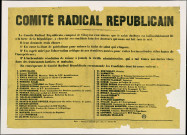 Le Comité Radical Républicain A cherché ses candidats loin des douteurs