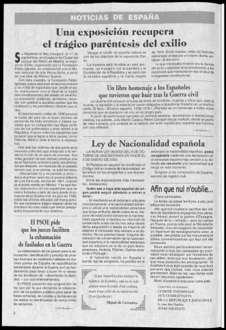 Monument du souvenir de Prayols (2002 : n° 41-42). Sous-Titre : organe de la Confédération d'Amicales Départementales d'Anciens Guerilleros Espagnols en France (F.F.I.)