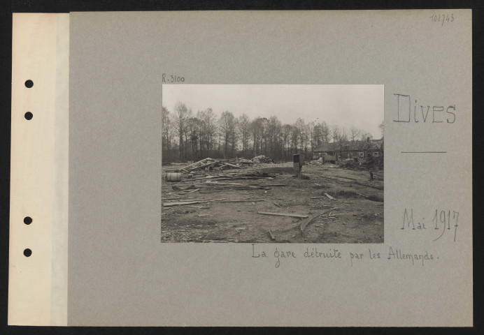 Dives. La gare détruite par les Allemands