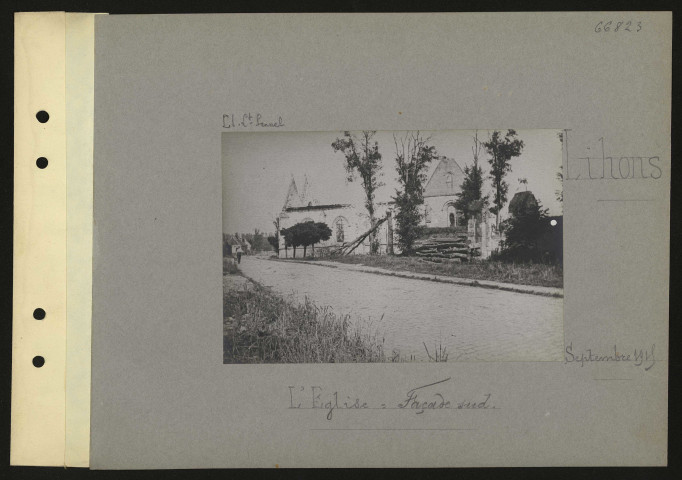 Lihons. L'église : façade sud
