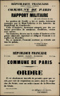 N°177. Rapport Militaire : la position de Neuilly a été fortement canonnée